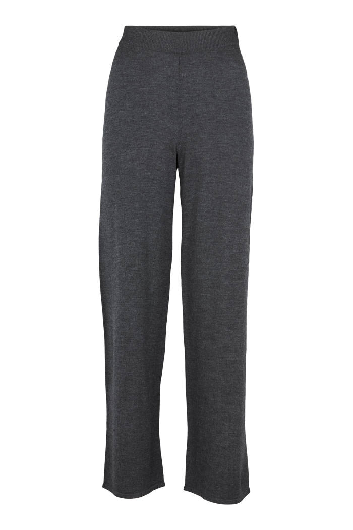 Basic Apparel Vera Wide Pants Bukser 393 Dark Grey Mel.